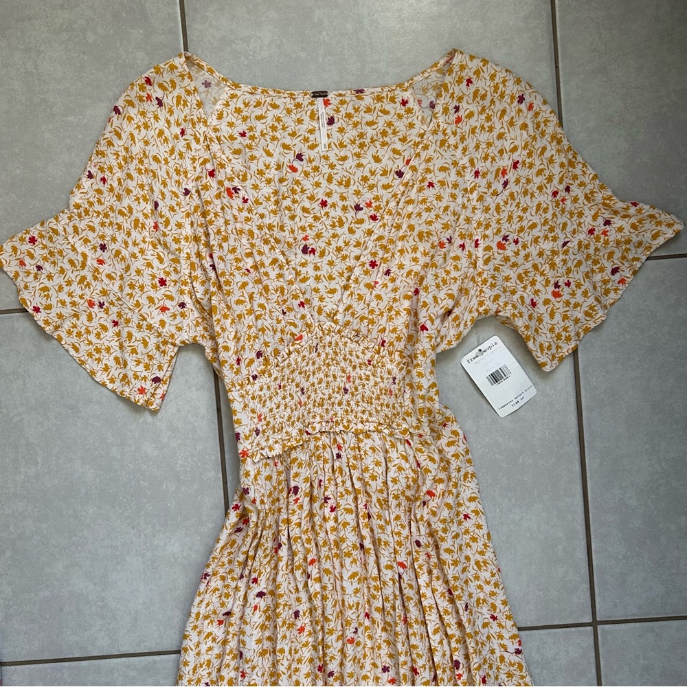 Free People In Full Bloom Smocked Waist Midi Dress - Picture 6 of 11